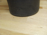Zanesville Pottery 6" diameter x 12" tall Black Matte Glazed Cylinder vase Homespun Line 4012