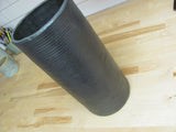 Zanesville Pottery 6" diameter x 12" tall Black Matte Glazed Cylinder vase Homespun Line 4012