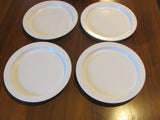 DANSK "BISTRO" White Dinner Plates 10.375" Diameter Set of 4 Plastic