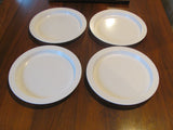 DANSK "BISTRO" White Dinner Plates 10.375" Diameter Set of 4 Plastic