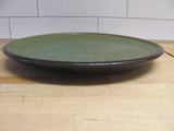 Toshiko Takaezu 13" Green Platter with Abstract Design