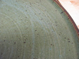 Toshiko Takaezu 13" Green Platter with Abstract Design