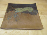 Toshiko Takaezu Square Plate 11.5" Abstract Glazes Excellent condition