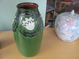 SOLD   Ceramics: Max Lauger Vase Green Floral