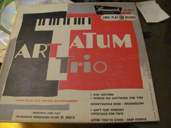 LP -  10" LP Art Tatum Trio on Brunswick. Free shipping in the USA.