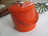 George Briard Ice Bucket, Orange Vinyl