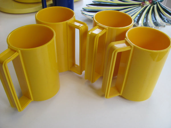 PLASTICS: 4 Mugs by Ingrid of Chicago   - SOLD