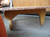 Table: Marble Top Noguchi Style Coffee Table - SOLD