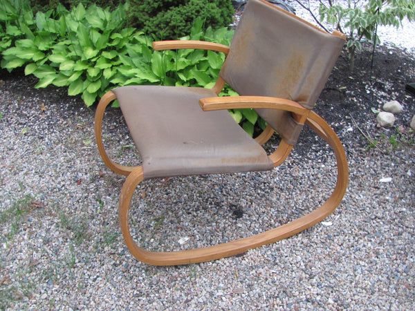 SOLD   CHAIR: Oak Rocking Chair - Danish Modern