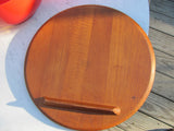 SOLD - Furnishings: Vintage Dansk 13" Round Cutting Board Jens Quistgaard made in Denmark