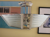 Lighting: Stainless & Lucite Ceiling Fixture by Fredrick Ramond