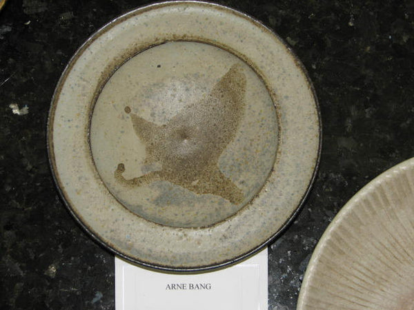 Sold   Ceramics: Arne Bang Shallow bowl 6.8" diameter