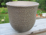 Ceramics: Unusual Toshiko Takaezu Vase 7" diam x 7" high.