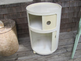 Kartell White Round Storage Cabinet by Anna Castelli, Vintage.  - SOLD