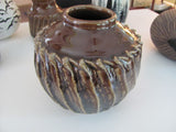 Ceramics: F. Carlton Ball Ribbed Vase, Acorn Shaped
