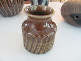Ceramics: F. Carlton Ball Brown Cylinder Vase