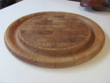 Furnishings: Dansk Denmark Vintage 14" Diam. Teak Cutting Board.