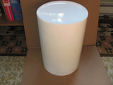 Furnishing:  Vintage Kartell Wastebasket / Trash Can. White Plastic. 9.5" Diam x 14.5" H