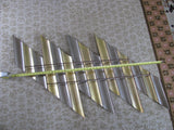Sold - C Jere Wall Mount Chrome and Brass Fan Sculpture 1960s Signed