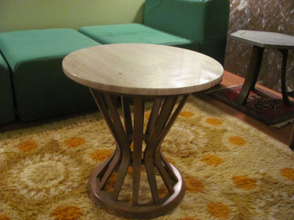 Table: Wormley Style Marble Top Side Table - SOLD