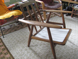 SOLD   Chair: Cigar Chair by Hans Wegner for Getama in teak and wool.