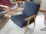 SOLD   Chair: Cigar Chair by Hans Wegner for Getama in teak and wool.