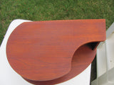 SOLD   Furnishing : Pair of Small Floating Teak Shelves - Danish, Comma Shaped - SOLD