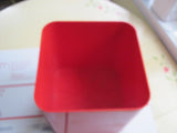 SOLD   Furnishings : Rare Kartell Square Waste Trash Can  -  SOLD
