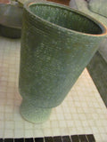 Ceramics: Japanese Ikebana Vase 9.5" H x 5.25" Diam