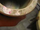 Ceramics: Japanese Ikebana Vase 9.5" H x 5.25" Diam