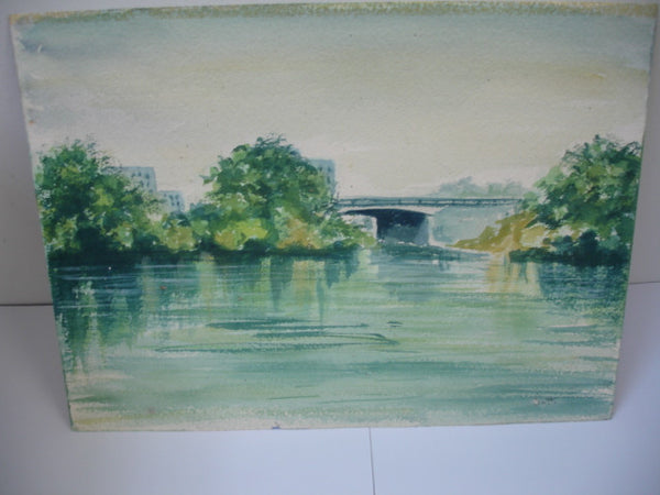 ART: w/c Landscape Bridge