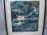 Print: Litho - Abstract Blue
