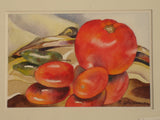 ART: Still Life by Ruth Wasserman, w/c "TOMATOES"