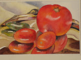 ART: Still Life by Ruth Wasserman, w/c "TOMATOES"