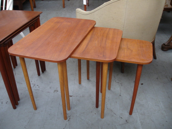 Tables: 3 Teak Nesting Tables Danish Modern - SOLD
