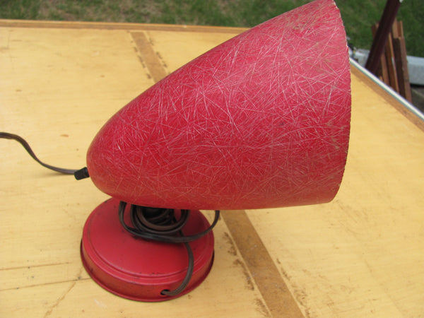 Lighting: Red Fiberglass Bullet Light 50s