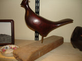 Wood: Carved Bird on Stand