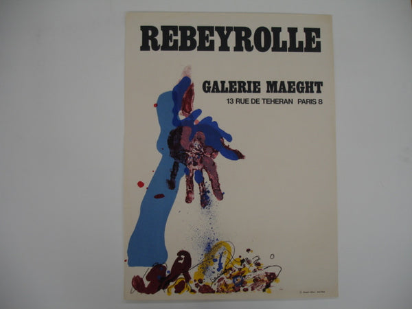 PRINT: Rebeyrolle Poster, Galerie Maeght, Paris.    Free shipping in USA.