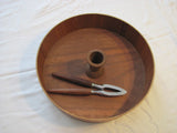 Furnishings: Teak Nut bowl and cracker