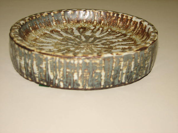 Ceramics: Gunnar Nylund Owls Feather Glazed Dish